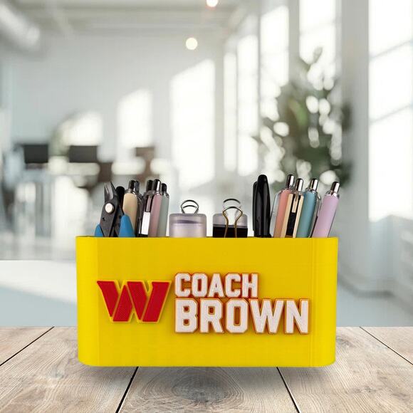 Personalized Washington Commanders Desk Organizer, Commanders Desk Decor - Picture 4 of 10